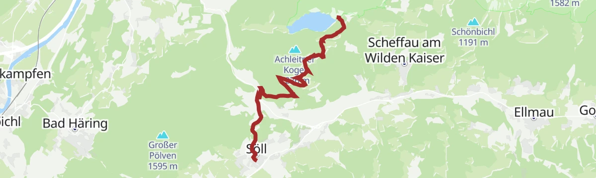 Route map: MTB-Tour 349 Söll-Hintersteiner See
